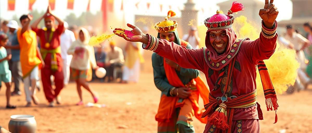 Spicy Adventure Quest Holi Celebration Spicy Adventure Quest Holi event showing characters celebrating with colorful powder and traditional music